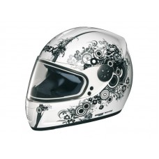 Grex Casco integrale da moto e scooter R2 By Nolan Bubbles Metal White